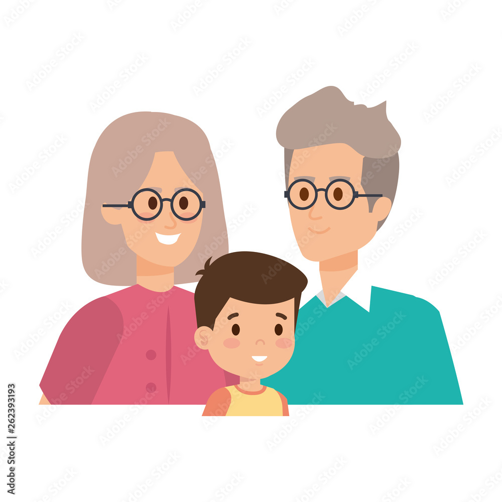 cute grand parents couple with grandson cute grand parents couple with grandson