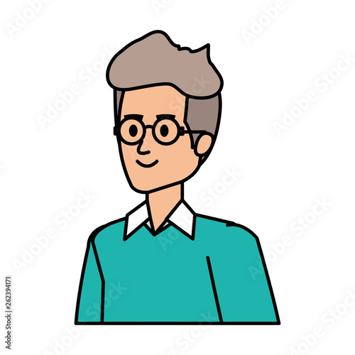 cute grandfather avatar character