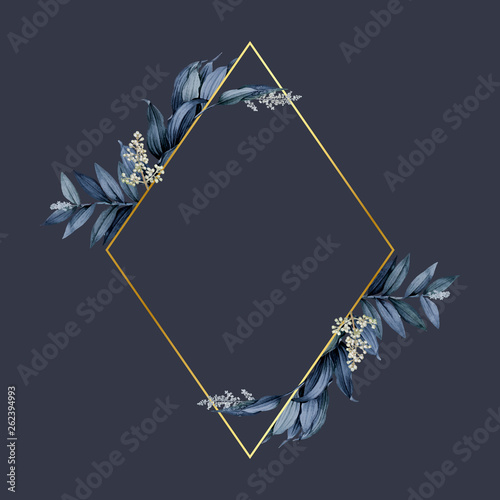 Elegant plant leaf frame