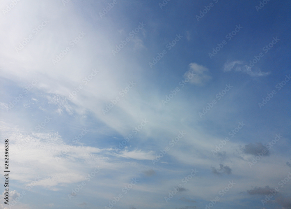 Black and White clouds in the blue sky cloudy natural background