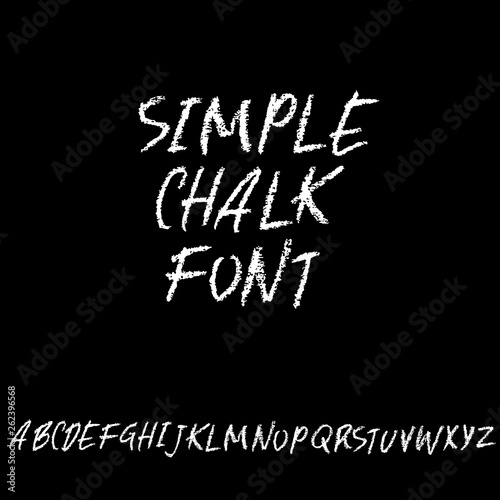 Chalk textured font. Grunge script on chalkboard. Vector calligraphy illustration.