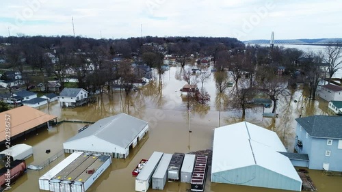 Flooding in Louisville, aerial