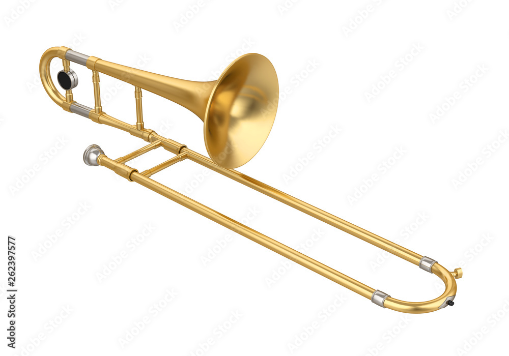 Obraz premium Trombone Isolated