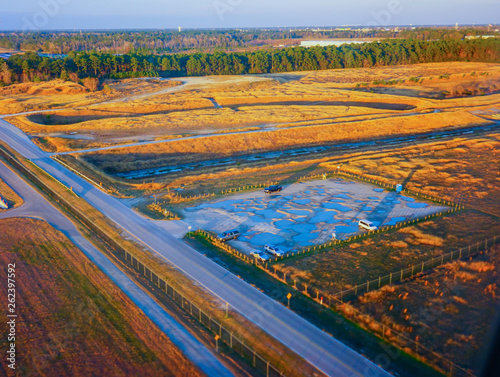 Aerial view of Houston Suburban highway