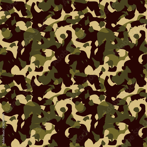 Camouflage background. Seamless pattern.Vector. 迷彩パターン