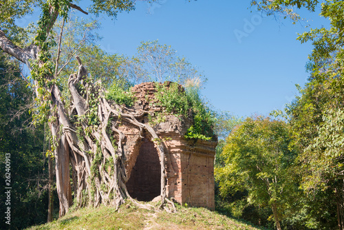 Kampong Thom, Cambodia - Dec 19 2017: Sambor Prei Kuk in Kampong Thom, Cambodia. It is part of the Temple Zone of Sambor Prei Kuk World Heritage Site. photo