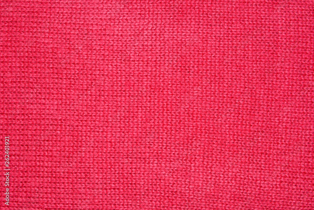 Fototapeta premium The texturThe texture of the knitted red fabric for the background e of the knitted red fabric for the background 