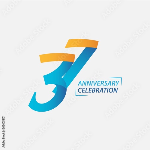 37 Year Anniversary Celebration Vector Template Design Illustration Free Download 37 Year Anniversary Celebration Vector Template Design Illustration - GFXLoad