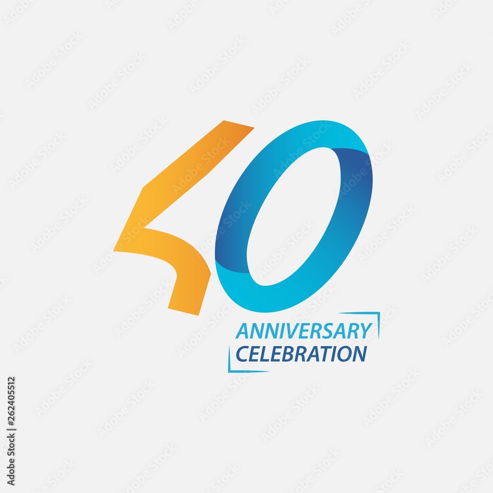 40 Year Anniversary Celebration Vector Template Design Illustration 40 Year Anniversary Celebration Vector Template Design Illustration