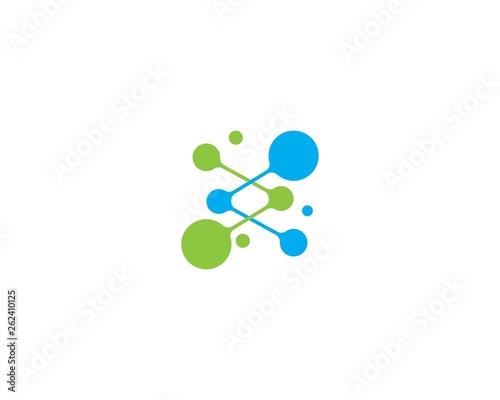 molecule logo vector
