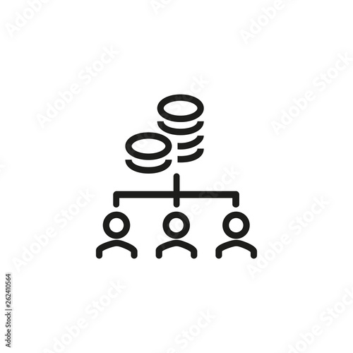 Asset relocation line icon