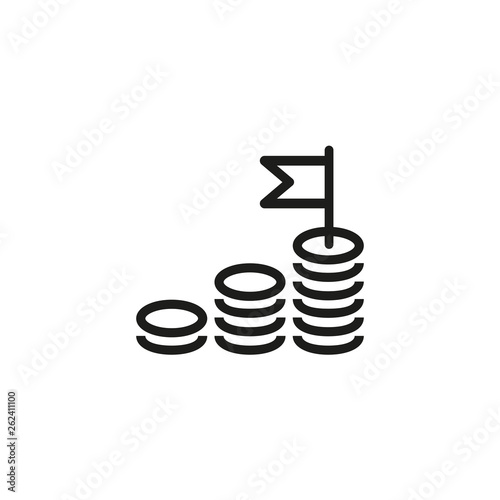 Money gain line icon