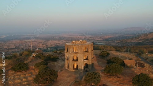 Chandbiwi's Mahel, Chand Bibi Palace in Ahmednagar, India - octal stone structure - Indian History | Warrior | Chand Bibi |  Islamic Culture, Architecture and Art of the Deccan Sultanate | Aerial photo