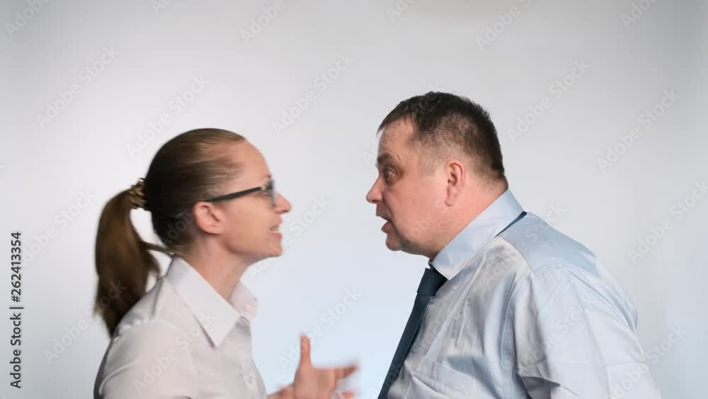 Office staff argue with each other during work. Relationship between people. Office staff argue with each other during work. Relationship between people.