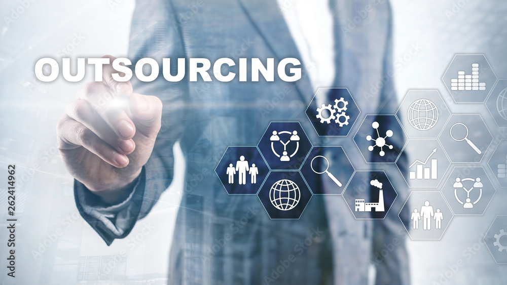 Outsourcing Human Resources. Global Business Industry Concept. Freelance Outsource International Partnership. Outsourcing Human Resources. Global Business Industry Concept. Freelance Outsource International Partnership.
