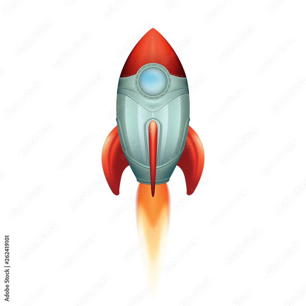 Rocket Vector illustration – Isolated White Background