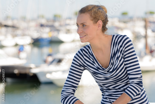 picture of woman on the port