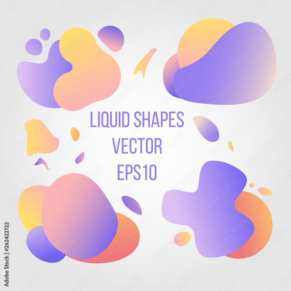 Abstract liquid shapes