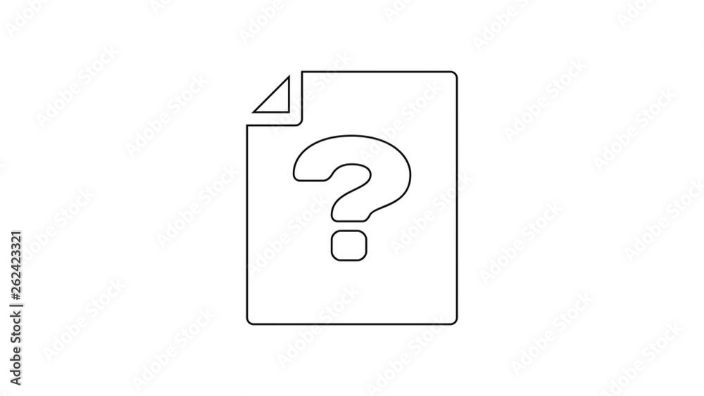 Grey Unknown document line icon on white background. File with Question mark. Hold report, service and global search sign. 4K Video motion graphic animation Grey Unknown document line icon on white background. File with Question mark. Hold report, service and global search sign. 4K Video motion graphic animation