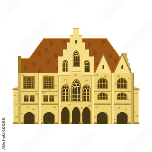 Old house, home, building facade Europe medieval tradition