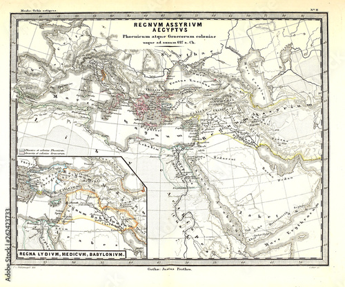 Old map. Engraving image