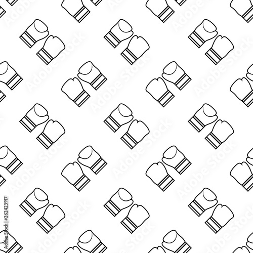Boxing Glove Icon Seamless Pattern