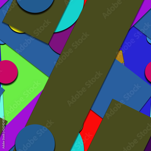 Flat material design - Creative vector trend seamless
