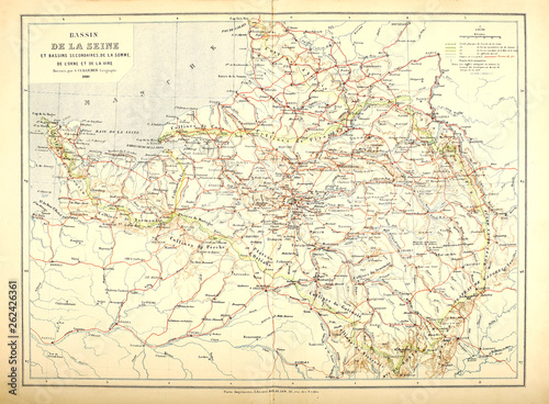 Fototapeta Naklejka Na Ścianę i Meble -  Old map. Engraving image