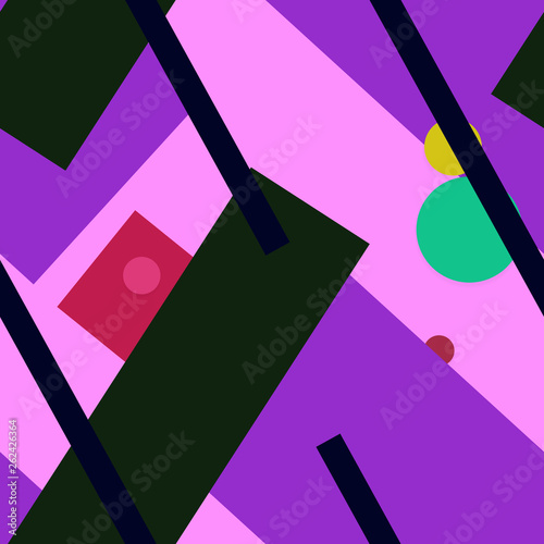 Flat material design - Creative vector trend seamless
