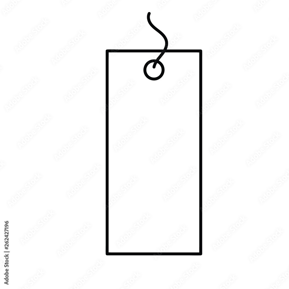 the cardboard label on a string for clothes Bookmark outline the cardboard label on a string for clothes Bookmark outline