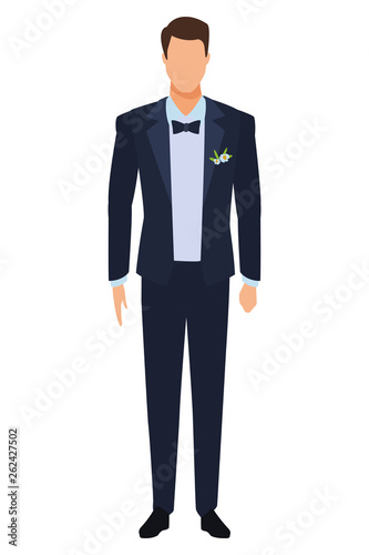 man wearing tuxedo