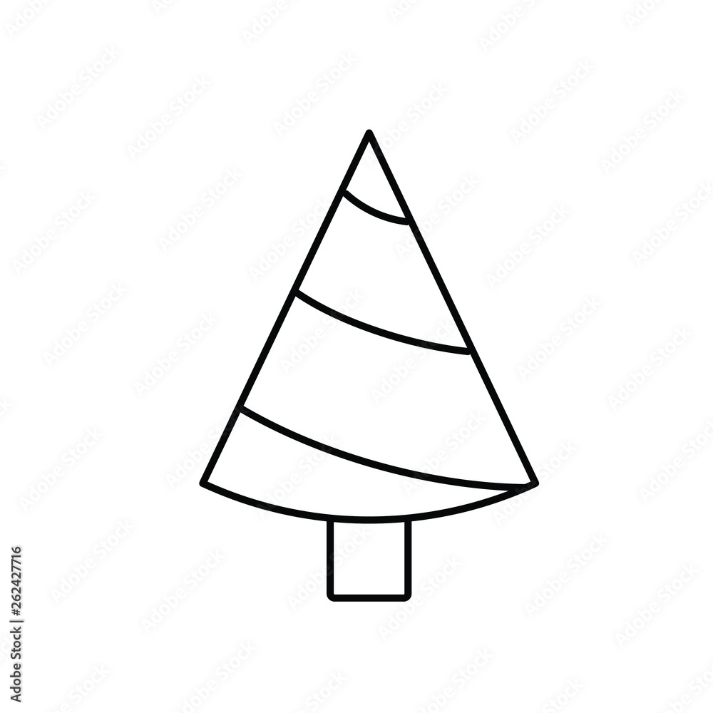Xmas tree outline icon