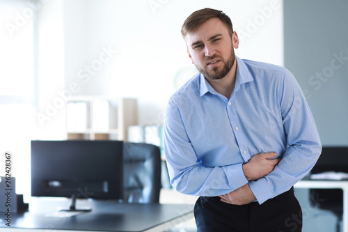 Young man suffering from st...