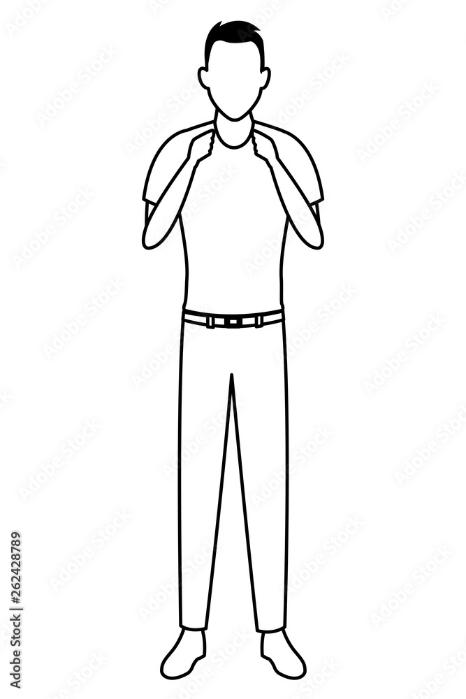 man avatar cartoon character black and white man avatar cartoon character black and white