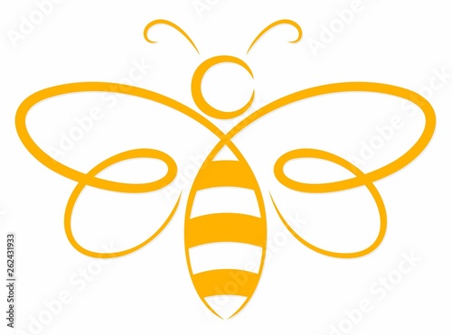 A symbol of the flying stylized bee.
