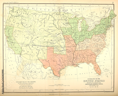 Old US state. Map
