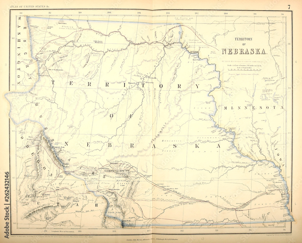 Old US state. Map