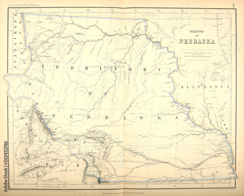 Old US state. Map