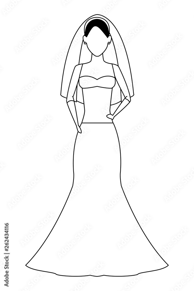 woman wearing wedding dress black and white woman wearing wedding dress black and white