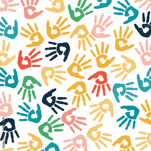 viele Handflächen muster