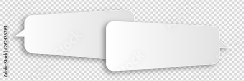 Sprechblasen Banner Papier rechteckig