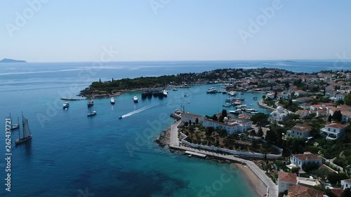 Wallpaper Mural Spetses osland Old port view from Drone Torontodigital.ca