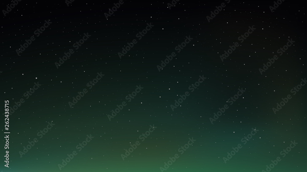 Night shining starry sky, space background with stars. Vector illustration.
