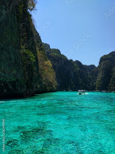 Thailand , Phuket, view from the beach to the Islands and the sea , first person view