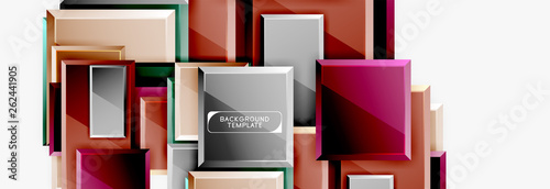 Minimal square banner abstract background