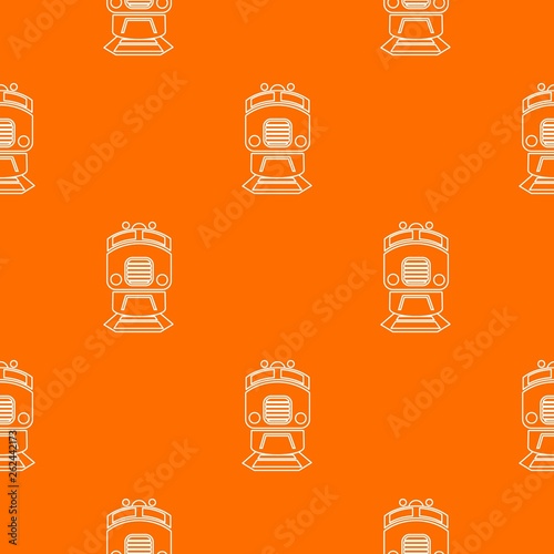 Train pattern vector orange for any web design best