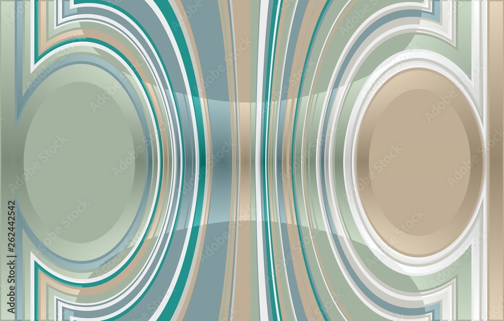 abstract coloured background with two circles on the right and left. in the middle are vertical stripes which are bent to the circles. with light effect. abstract coloured background with two circles on the right and left. in the middle are vertical stripes which are bent to the circles. with light effect.