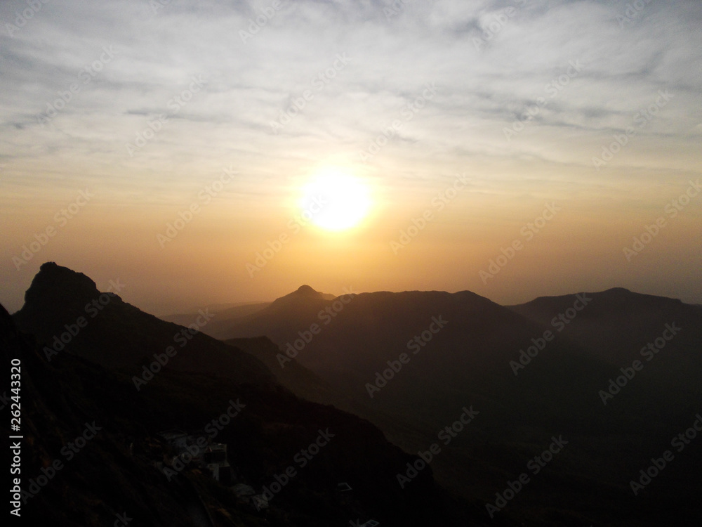 Sunrise at mountain 