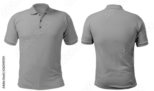 Gray Collared Shirt Design Template