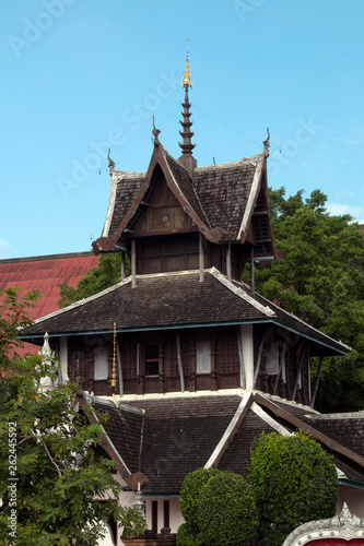 Chiang Mai Thailand, traditional pagoda in lanna style at Wat Chedi Luang